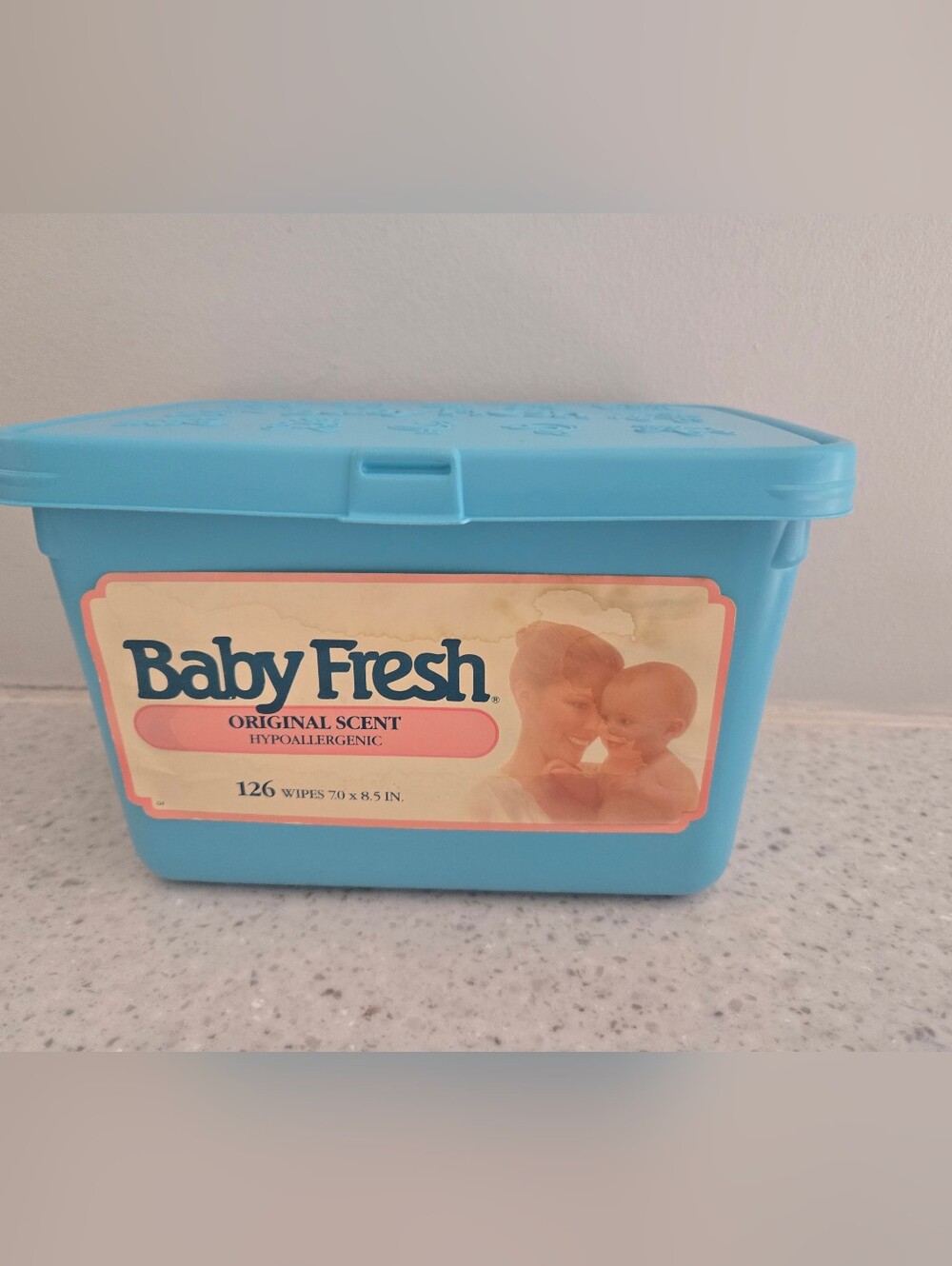 Baby Fresh Original Scent Baby Wipes Tub - Blue   Empty